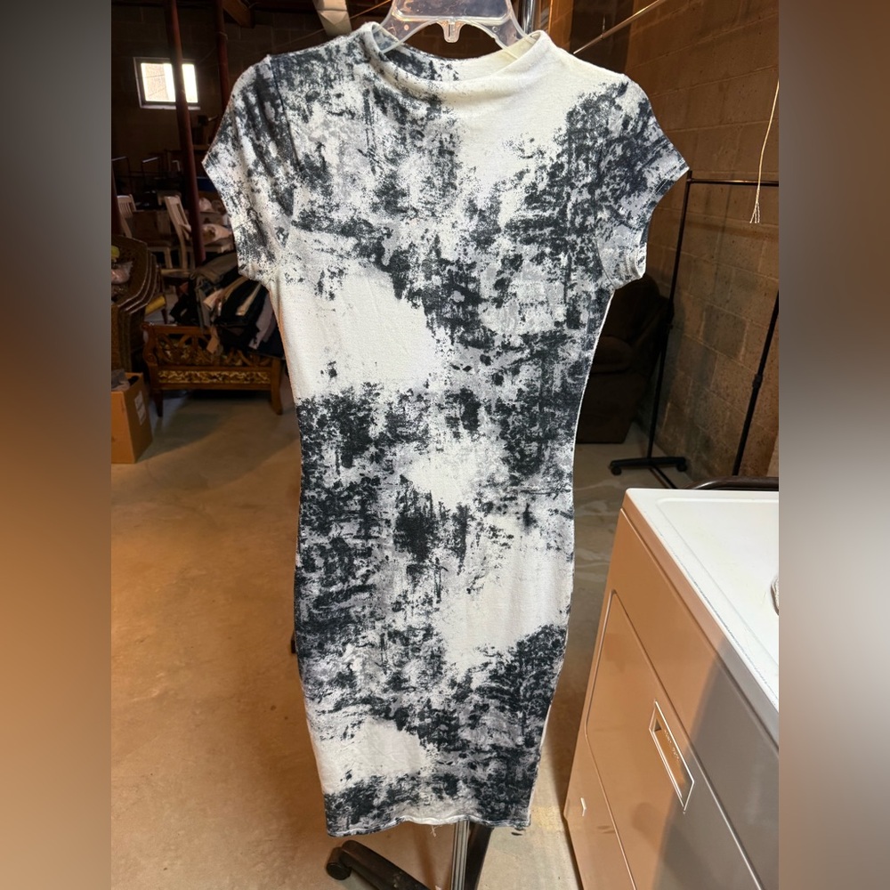 Stylish Black and White Women's Bodycon Dress